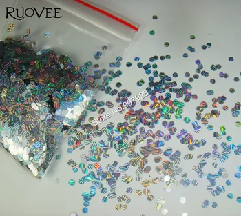 

3MM Strip Holograph Silver Round Dot Flake Spangle Shape nail glitter for Gel polish acrylic and Makeup decoration