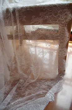 

off white Chantilly lace fabric 3yards