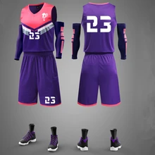 Новое поступление, мужской женский баскетбольный тренировочный Комплект Джерси, карманный спортивный комплект, индивидуальный Молодежный баскетбольный костюм Джерси