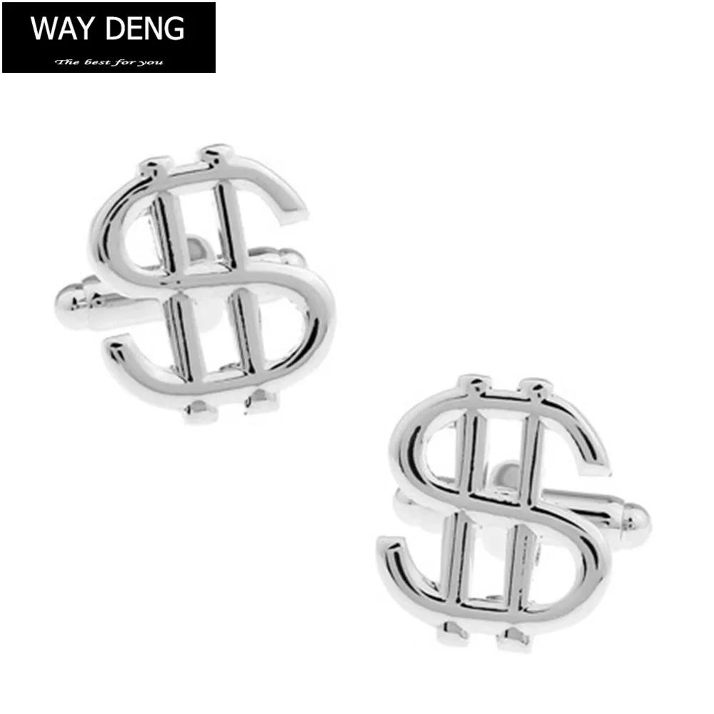 

Way Deng - Men Silver Plated Copper US Dollar Symbol Cufflinks Wedding Tuxedo Shirt Buttons Cuff Links Jewelry Gift - YC102