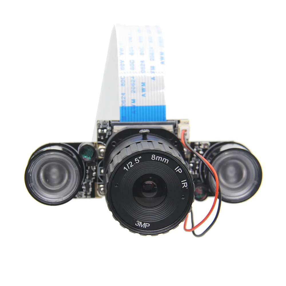 Raspberry Pi IR-CUT камера Модуль 5MP 8 мм фокусное расстояние Регулируемая длина ночное видение NoIR камера для Raspberry Pi 3 Модель B +/3B/Zero W