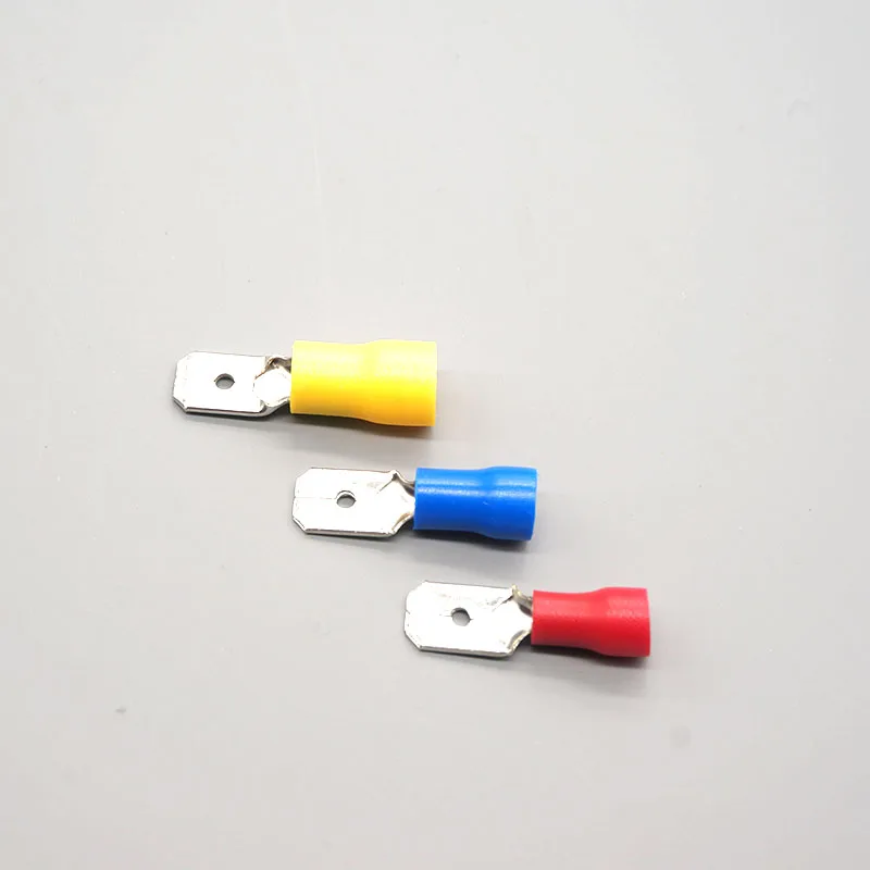 

MDD5-250 MDD5.5-250 male Insulated Spade 100PCS/Pack Quick Connector Terminals Crimp Terminal AWG