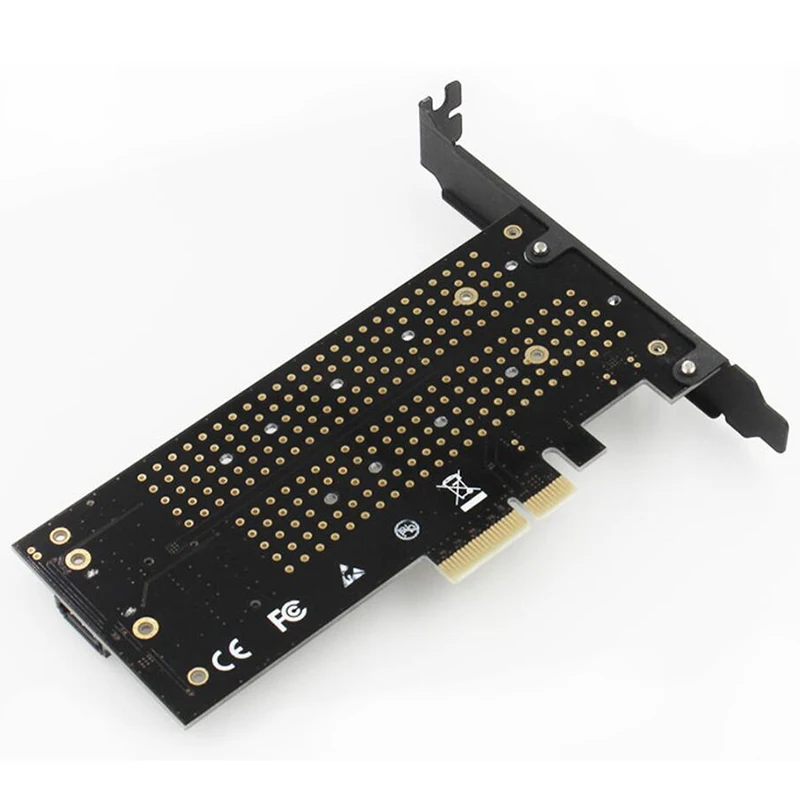 M.2 NVMe SSD NGFF к PCIE X4 адаптер M ключ B двойной интерфейс карты Suppor PCI Express 3 0x4 2230-22110 все