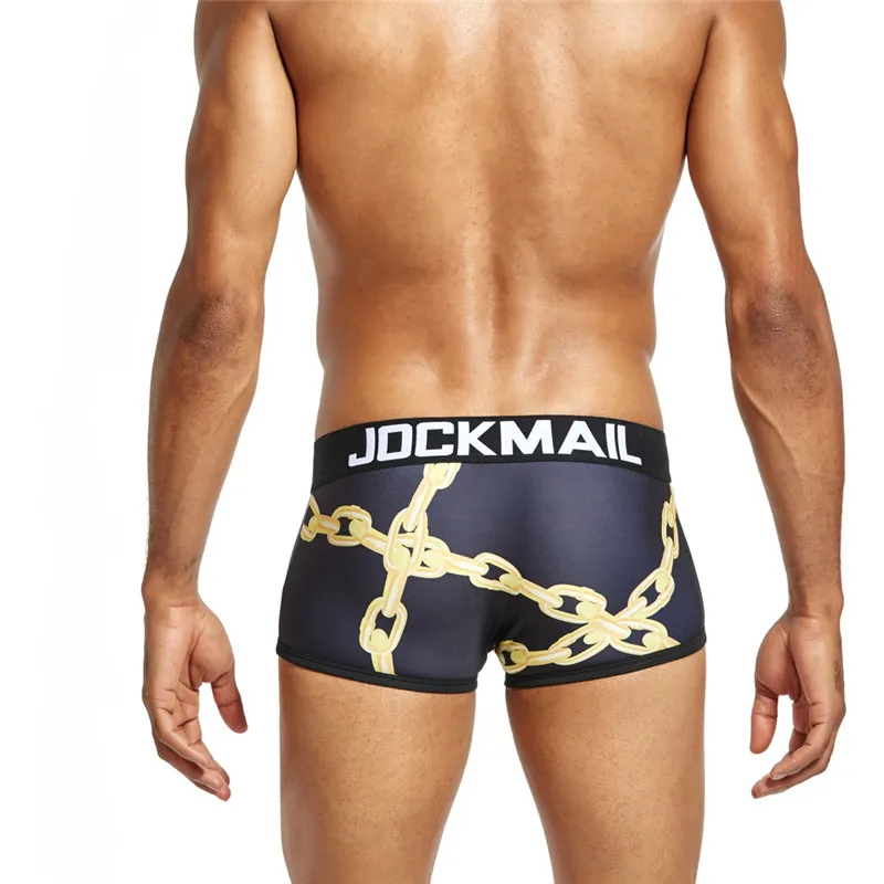 JOCKMAIL, Брендовые мужские боксеры, с принтом, сексуальное мужское нижнее белье, мужское нижнее белье, мужские трусы, шорты, U Выпуклые cuecas, боксеры, Гей Нижнее белье