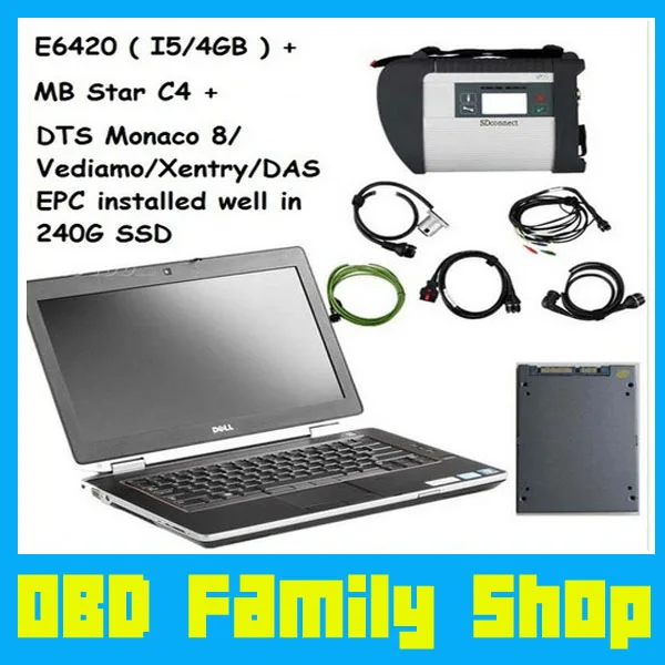 МБ Звезда C4 и E6420 (I5/4 ГБ) Ноутбук с DTS Монако 8/vediamo/xentry/DAS/EPC Полный супер инженер