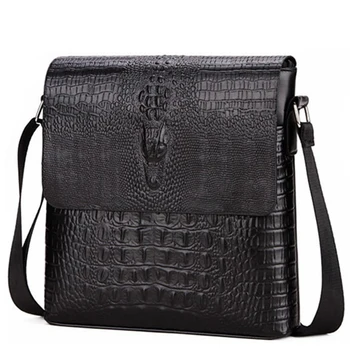 

Vintage Men Messenger Bags Crossbody Bag Pu Leather Male Shoulder Bags Crocodile Pattern Men Bag Handbag WBS420-3