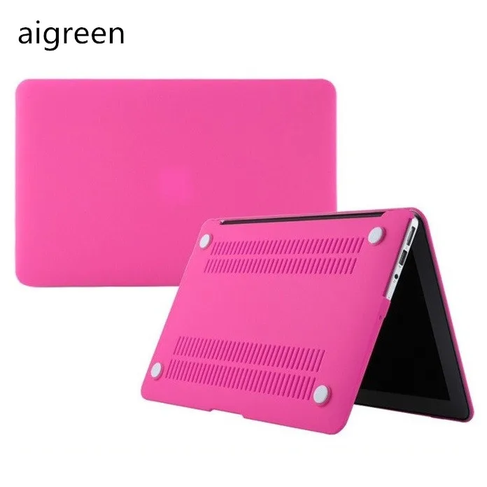 Розовый Красный прорезиненный матовый чехол для Macbook Air 1", 13" retina 1",, Прямая