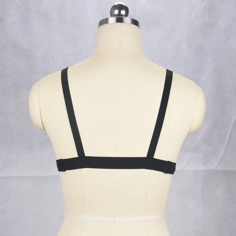 JLX.HARNESS Adjustable Harness Bra (Cup-less) in Black cupless bondage lingerie erotic frame bra Open Chest Harness O0392 JLX.HARNESS Adjustable Harness Bra (Cup-less) in Black cupless bondage lingerie erotic frame bra Open Chest Harness O0392
