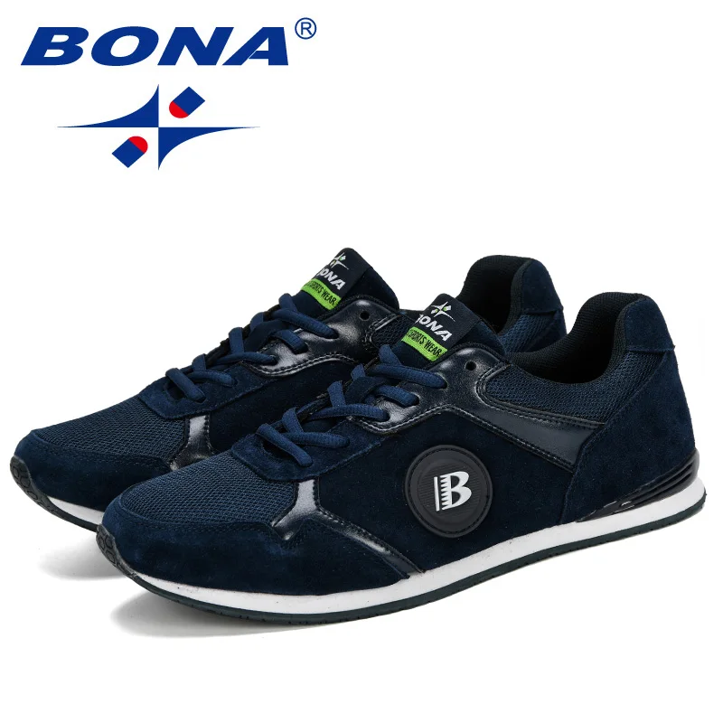 BONA/; удобная повседневная обувь; Мужская модная обувь из сетчатого материала на шнуровке; износостойкие мужские кроссовки; Zapatillas Deportiva; удобные