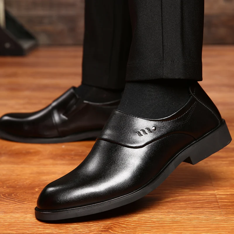 classic leather mens dress shoes luxury brand slip on male footwear wedding work flat office formal italian oxford shoes for men (20)