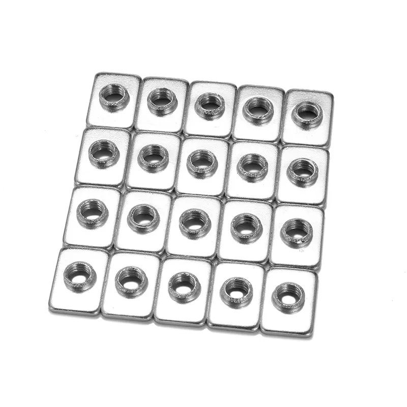 

20pcs M3 Steel Zinc Plated Tee Nuts for 2020 V-slot Aluminum Profiles Extrusions Durable