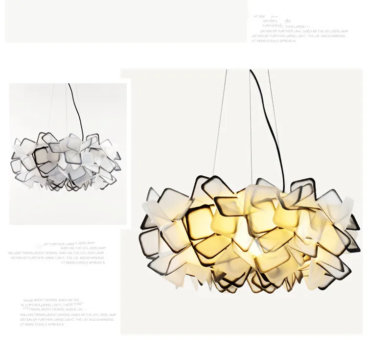 Дизайнерский подвесной светильник Clizia, скандинавский цветной акриловый цветок, ПП светодиодный подвесной светильник, светильник для спальни
