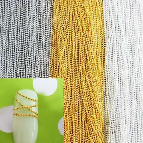 

Factory Direct 100m 1mm Faceted Beads Chain Silver/Gold/Nickle Plated Copper Ball Chains DIY Craft Clothes Bags Shoes Decoration