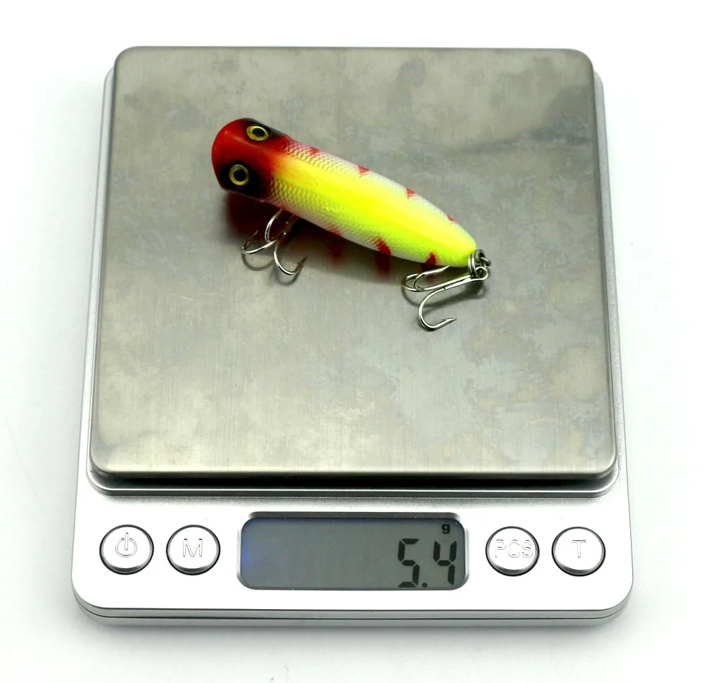 Isca de Pesca Equipamento de Pesca Centímetros Ganchos Popper Isca Artificial Crankbait Pike Trout Bait Wobblers Flutuantes Pesca 200pcs 5.5 5.4g 8 9 Esporte e Lazer
