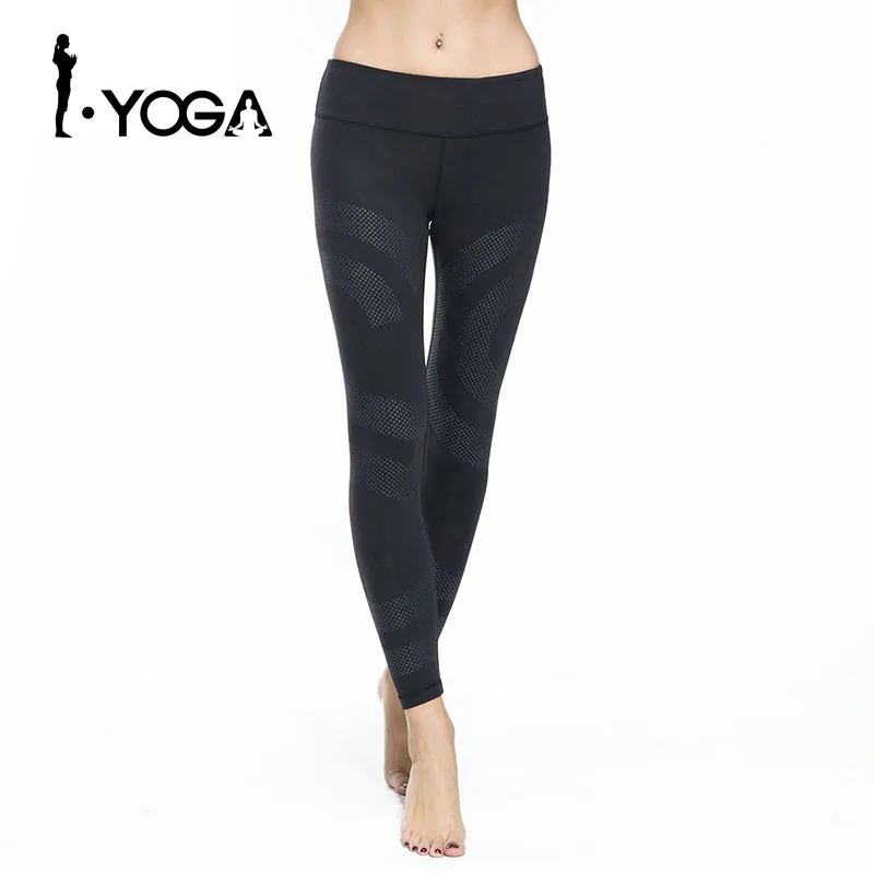 Yoga Pants Female Offset Print Nylon Women's Sports Tights Sportswear