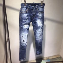 Осенние новые потертые трендовые женские джинсы с дырками, повседневные, подходят для весны, лета, осени, зимы,, горячая Распродажа