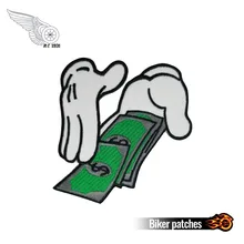 Деньги Заказная заплата железа на Байкерской вышивки нашивки для одежды наклейки аппликация «сделай сам» любой логотип для куртки жилет