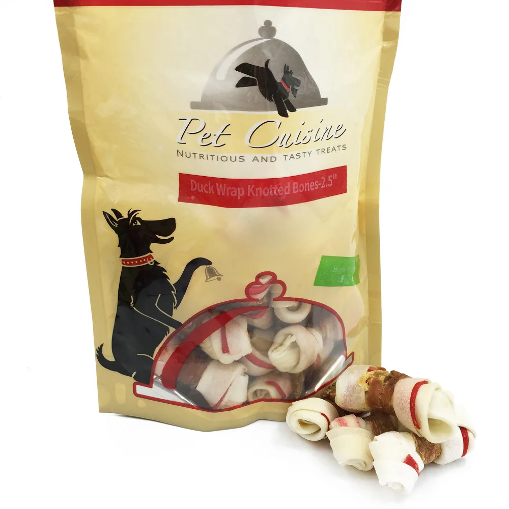 Pet Cuisine Dog Treats Training Snacks Puppies Food Duck Wrap Knotted