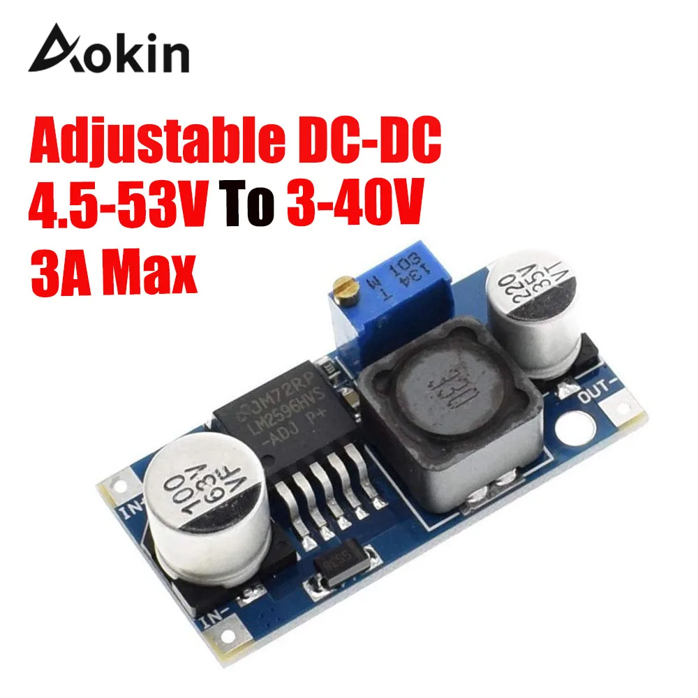 

LM2596 DC-DC Adjustable Step Down Buck Converter Power Module 4.5-50V To 3-35V DC to DC