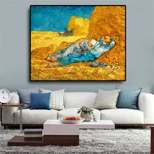 Vincent Van Gogh Rest From Work Oil Painting on Canvas Posters and Prints Scandinavian Canvas Art Wall Picture for Living Room
