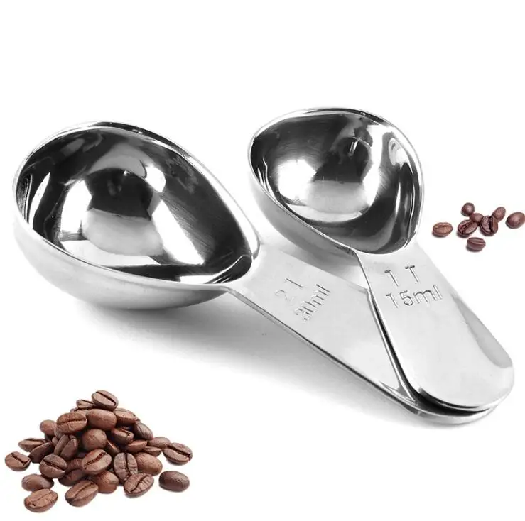 

Stainless steel measuring spoon with scale measuring spoon coffee spoon milk powder spoon kitchen tool coffee tool