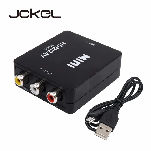Modest JCKEL HDMI to AV Scaler 1080P Converter Box HDMI to RCA AV/CVSB L/R Component Video Adapter HDMI2AV HD Support NTSC PAL Modest JCKEL HDMI to AV Scaler 1080P Converter Box HDMI to RCA AV/CVSB L/R Component Video Adapter HDMI2AV HD Support NTSC PAL