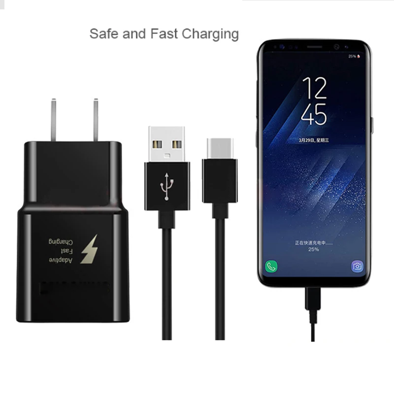 XINNIER Fast Adapter Charger Charging Travel Wall 9V1.67A or 5V2A charge For Galaxy note8 A3 A5 A7 2017 S8 S9 Plus USB Cable    