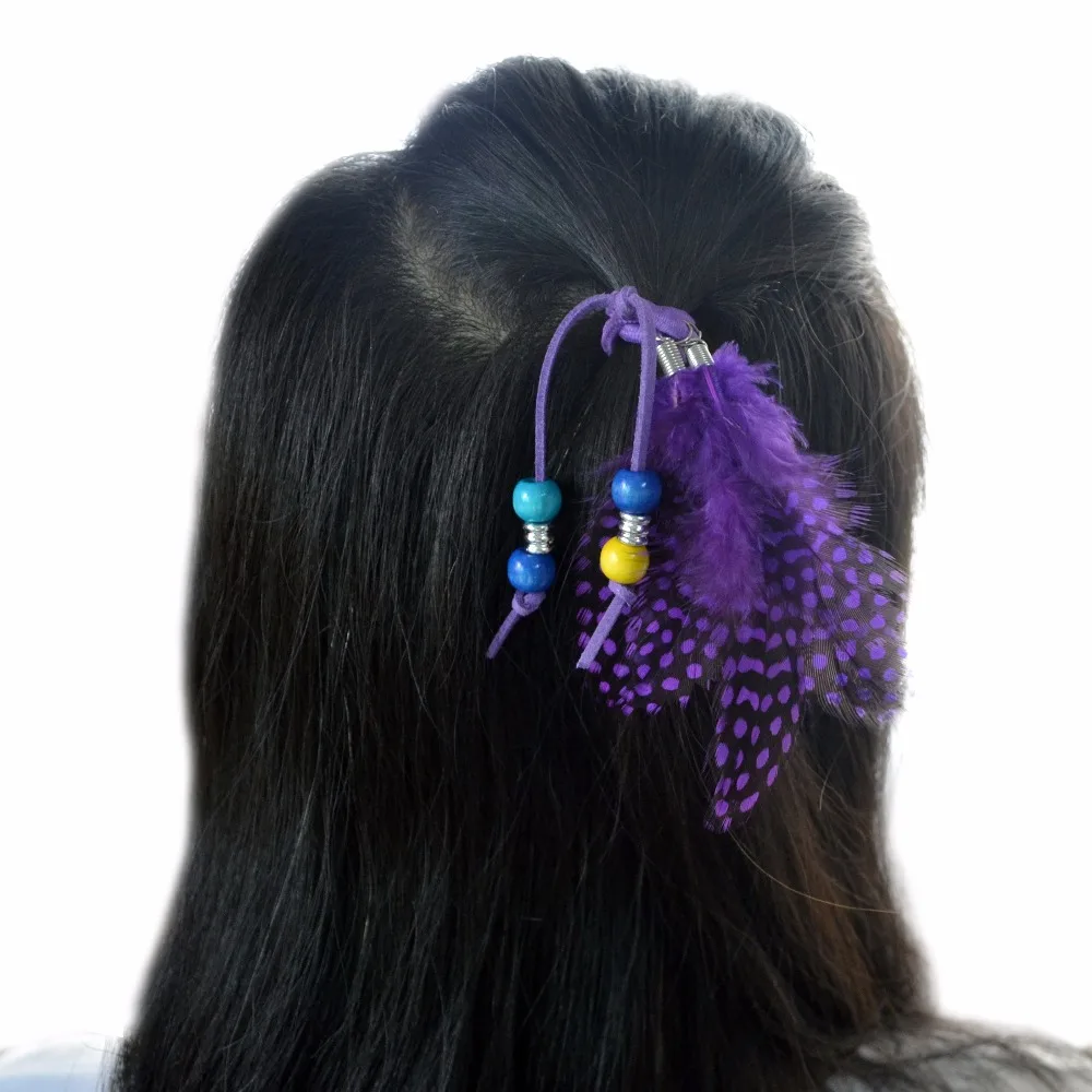Personality Bohemian Turkish Gypsy Colorful Feather Hair Bands Women