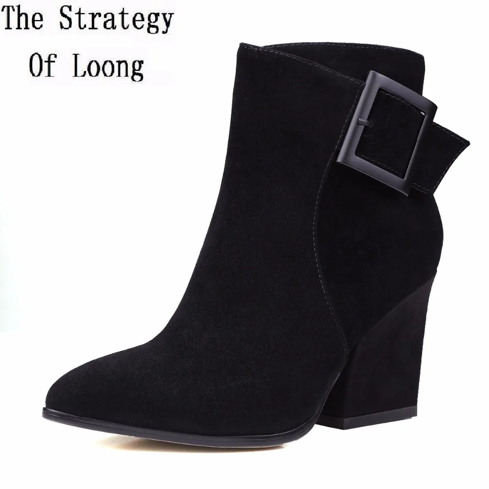 Suede Angle Boots 2017 New Arrival Kid Elastic Ban