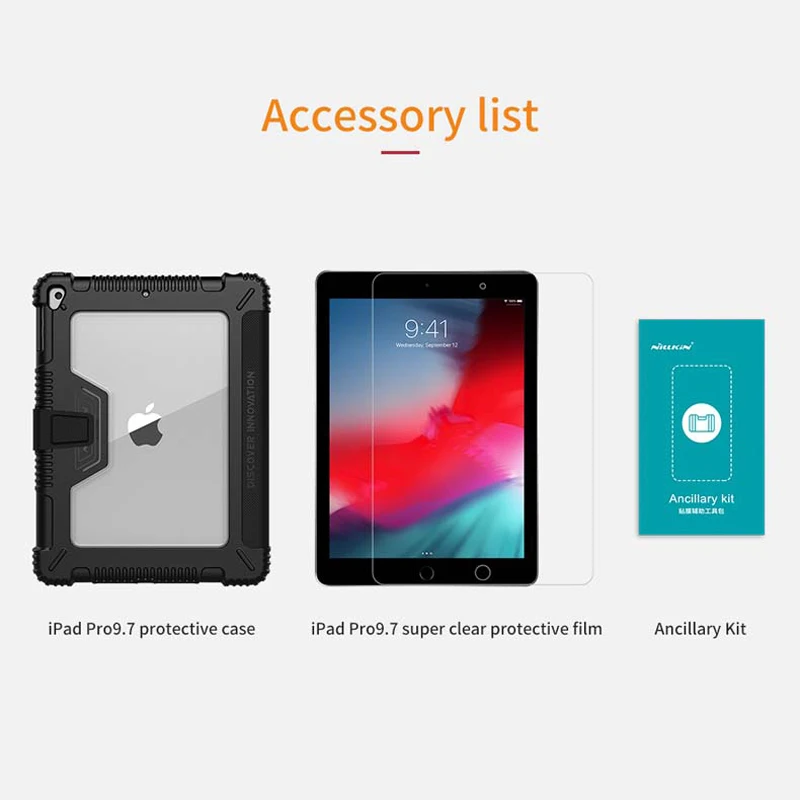 Для iPad 9 7 2018 2017 кожаный чехол NILLKIN Smart Wake UP флип Чехлы для Apple 2018/2017 с защитой