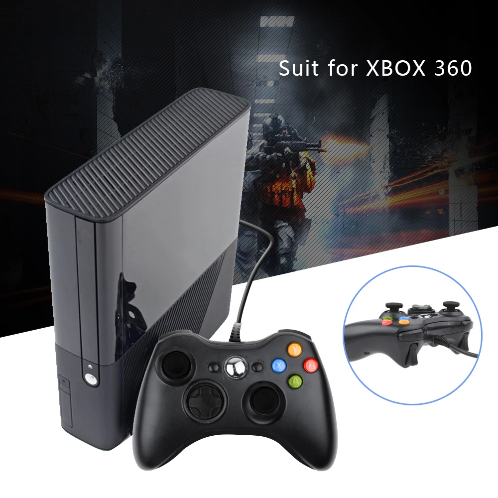 USB проводной xbox 360 Геймпад контроллер Джойстик официальный Microsoft ПК Joypad для Windows 7 8 10 xbox тонкий смарт ТВ