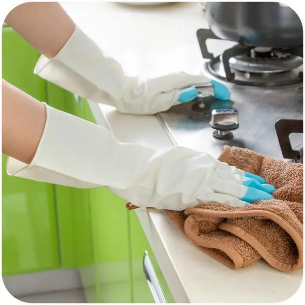 Waterproof Rubber Gloves for Household Cleaning Laundry Washing Gloves