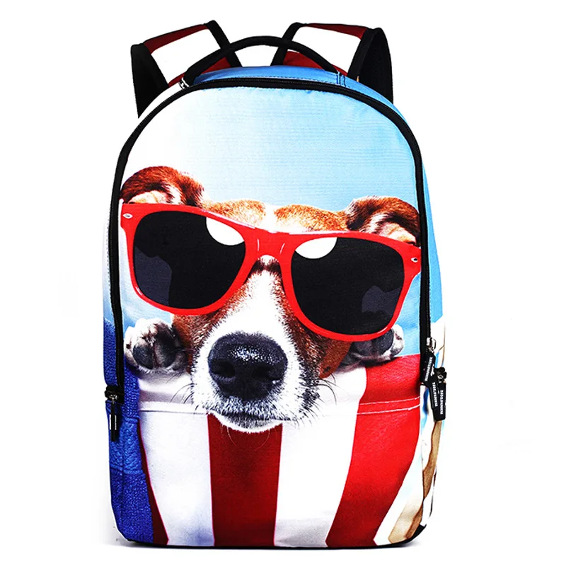 

New Fashion Women Backpack Canvas School Bag For Teenage Girl Boys Animal Print Men Backpack Travel Bag Mochila Feminina