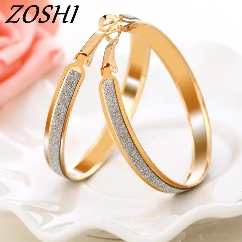 

ZOSHI Personality Super Big Circles Hoop Earrings For Women Fashion Gold-color Jewelry Bijoux Trendy Statement Earrings