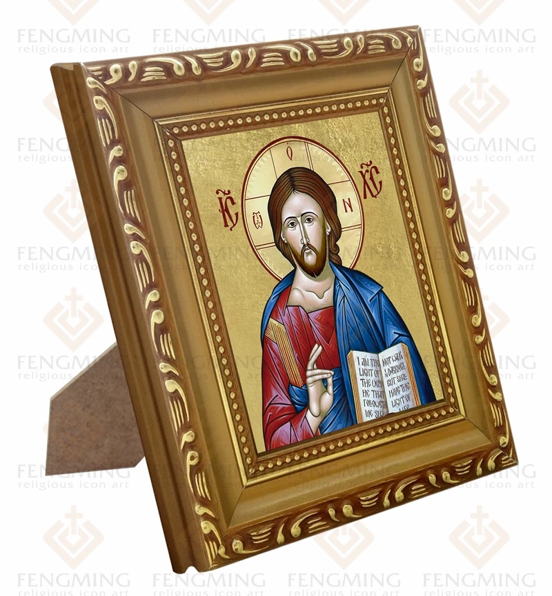 Принадлежности для храма lcon of Christ дарящий свет вручную в деревянной оправе