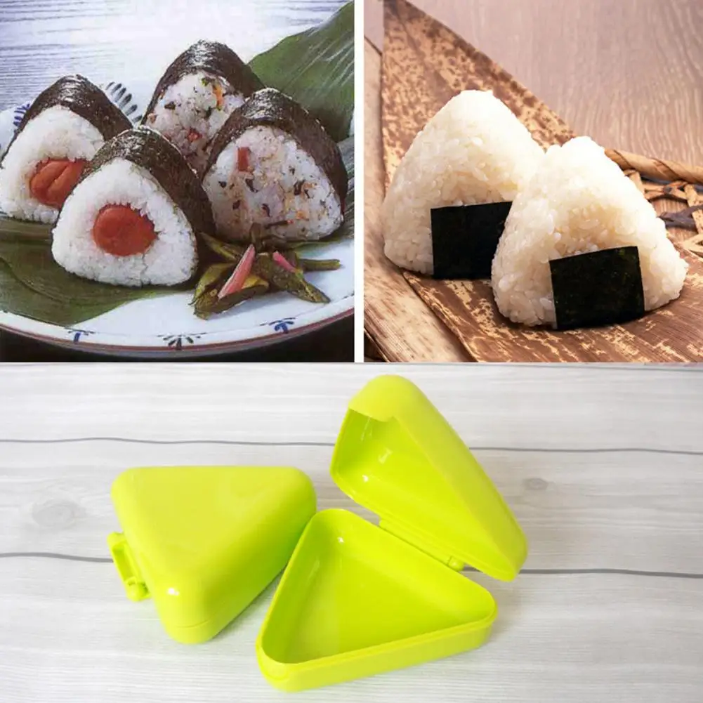 

One Pcs Triangle Sushi DIY Nori Rice Ball Box Press Mold Onigiri Maker Kitchen Tool