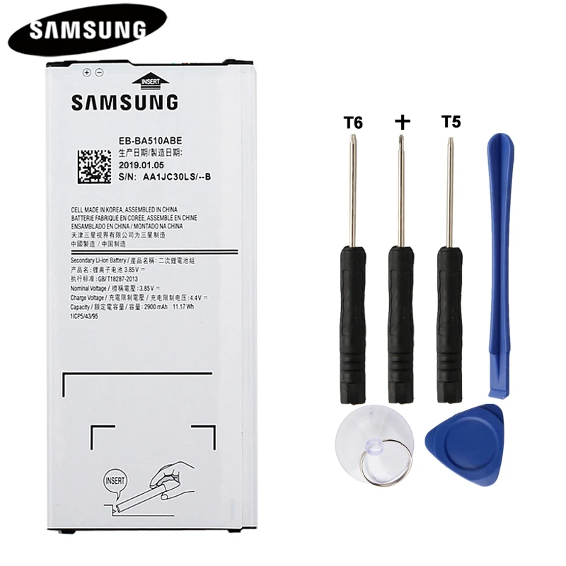 Najtaniej 100% oryginalna bateria EB BA510ABE EB BA510ABA do Samsung Galaxy A5 2016 edycja A510F A5100 autentyczna bateria 2900mAh