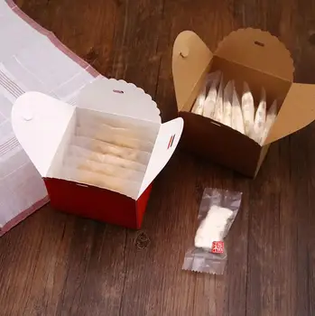 

9*9*6cm Small Cupcake box kraft cookies paper box Birthday Party Wedding facor cake Decoration Packaging supplies Gift candy box