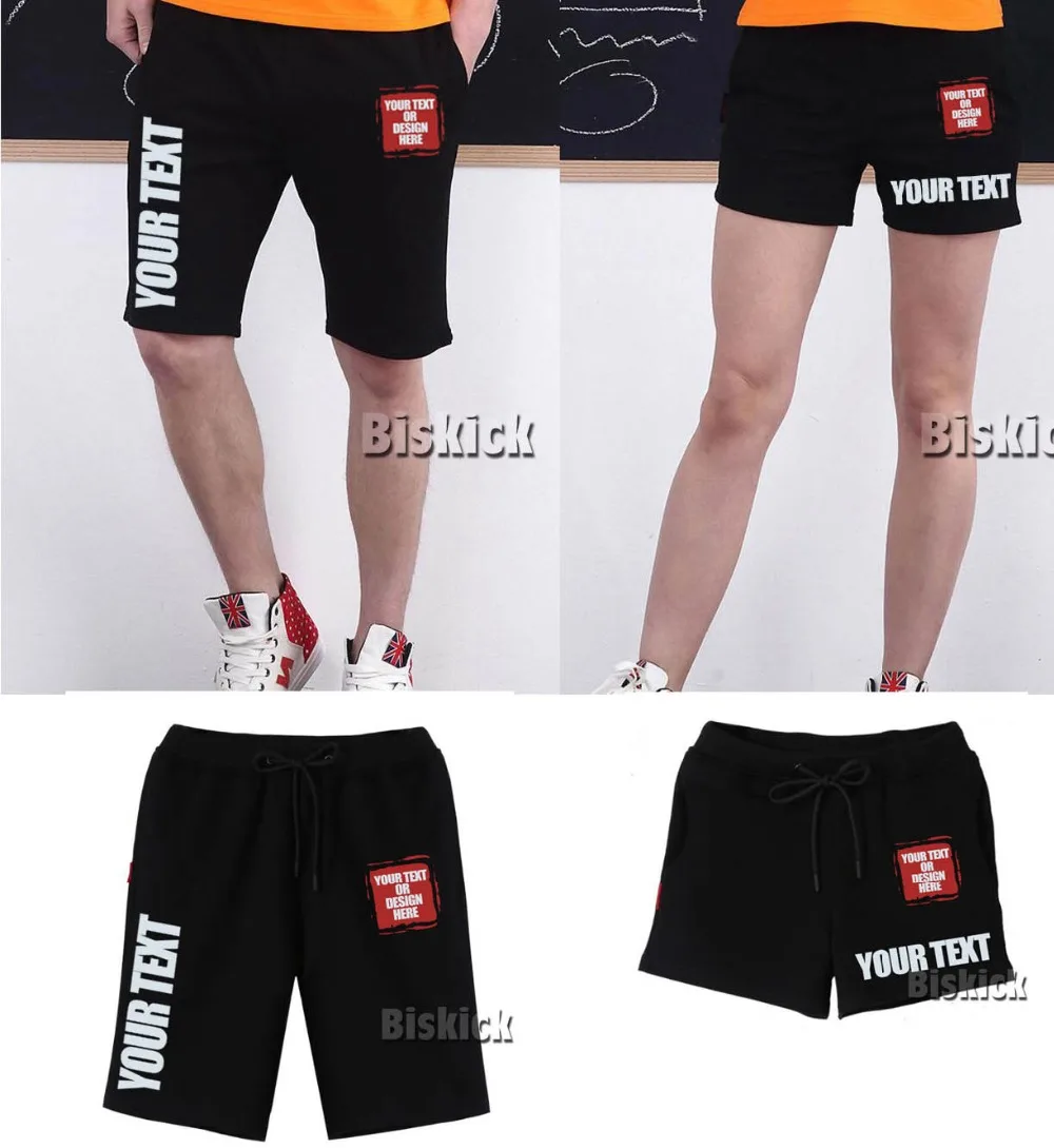 Летние хлопковые мужские и женские модные персонализированный логотип своими руками, на заказ дышащие мужские повседневные брюки удобные классные