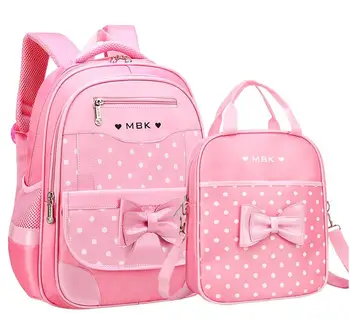 

Children School Bags Girls Backpack Kids dot printing Backpacks set Schoolbag Waterproof Primary School Backpack mochila escolar