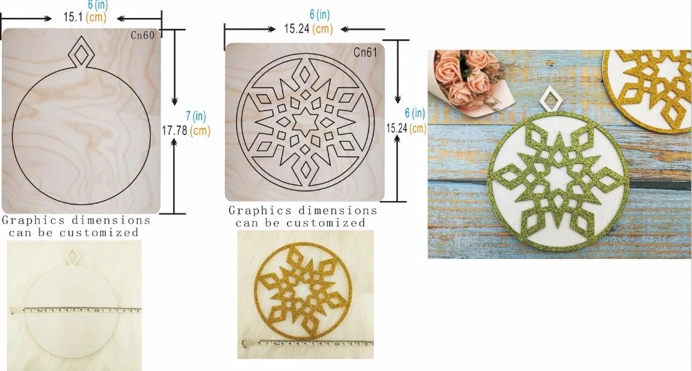 

Christmas decoration card -60-61 & Wooden dies fit // Scrabooking Box MY