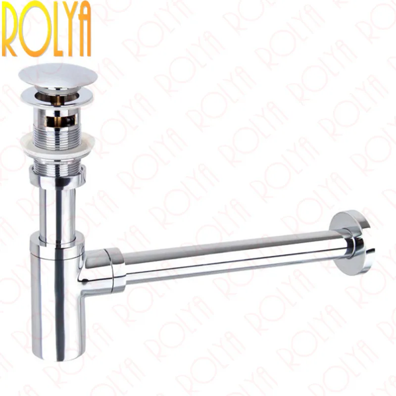 

Rolya Ronda Pop up Basin Waste Drain Basin Mixer P Trap Waste Pipe Into the wall drainage tube siphon drain Bottle Traps