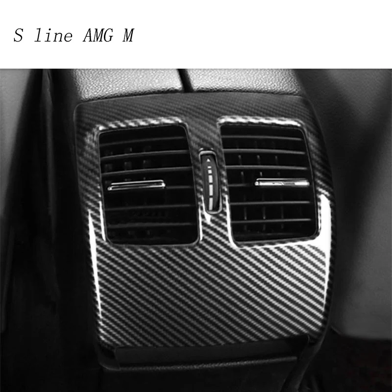 

Car styling Rear air conditioning vent frame outlet cover stickers Trim for Mercedes Benz C Class W204 Interior Auto Accessories