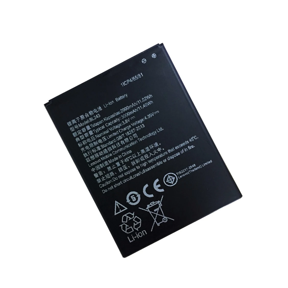 

2900mAh BL243 Mobile Phone Battery Use for lenovo K3 Note K50-T5 A7000 A5500 A5600 A7600