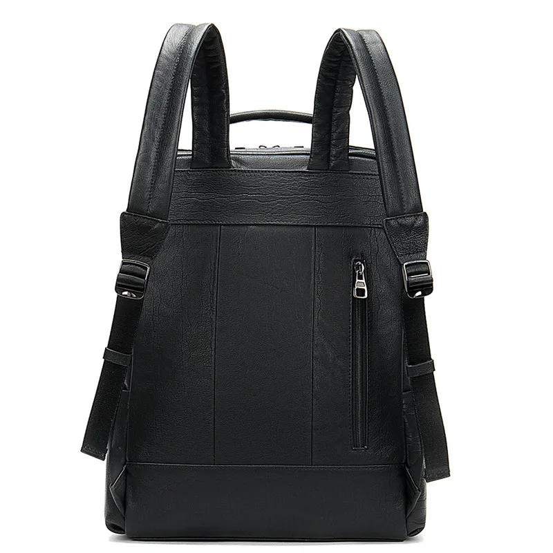 PNDME casual simple high quality genuine leather men's women's backpack travel cowhide black large capacity 15 inch laptop bag PNDME casual simple high quality genuine leather men's women's backpack travel cowhide black large capacity 15 inch laptop bag