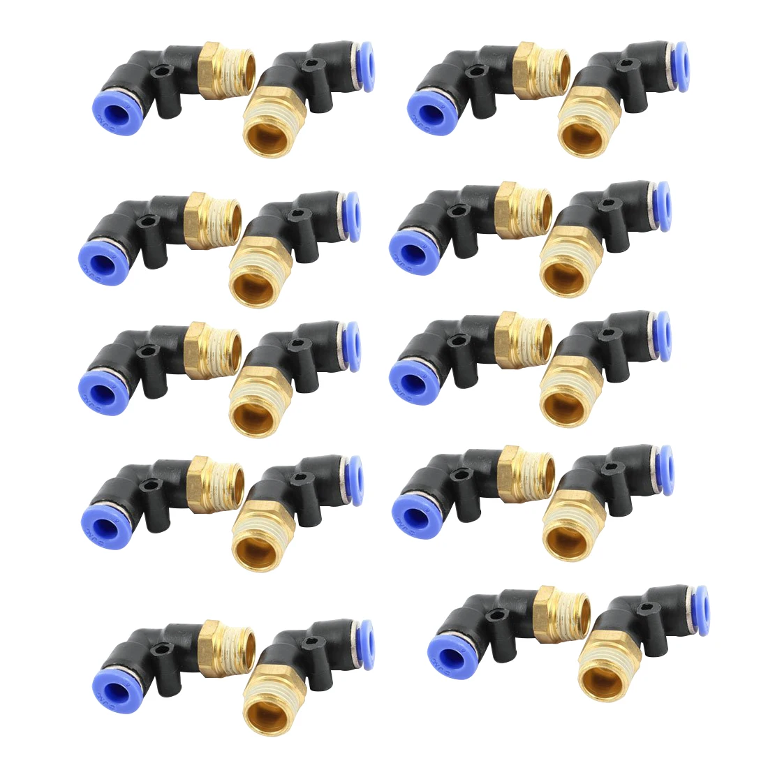 

20 Pcs Quick Connectors Pneumatic Fittings 8mm x 1/8" PT Male Thread