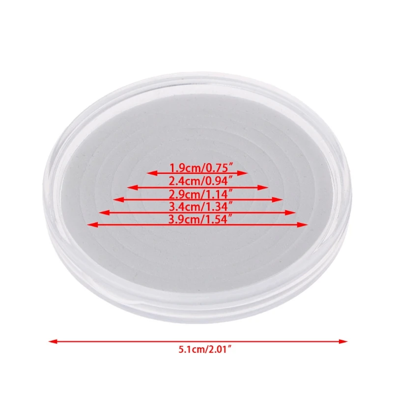 46 мм пластиковый держатель для монет, чехол для хранения капсул, коллекция, дисплей, контейнер, коробка 10 шт. с подушечкой, 5 размеров, кольца на выбор - Цвет: 4