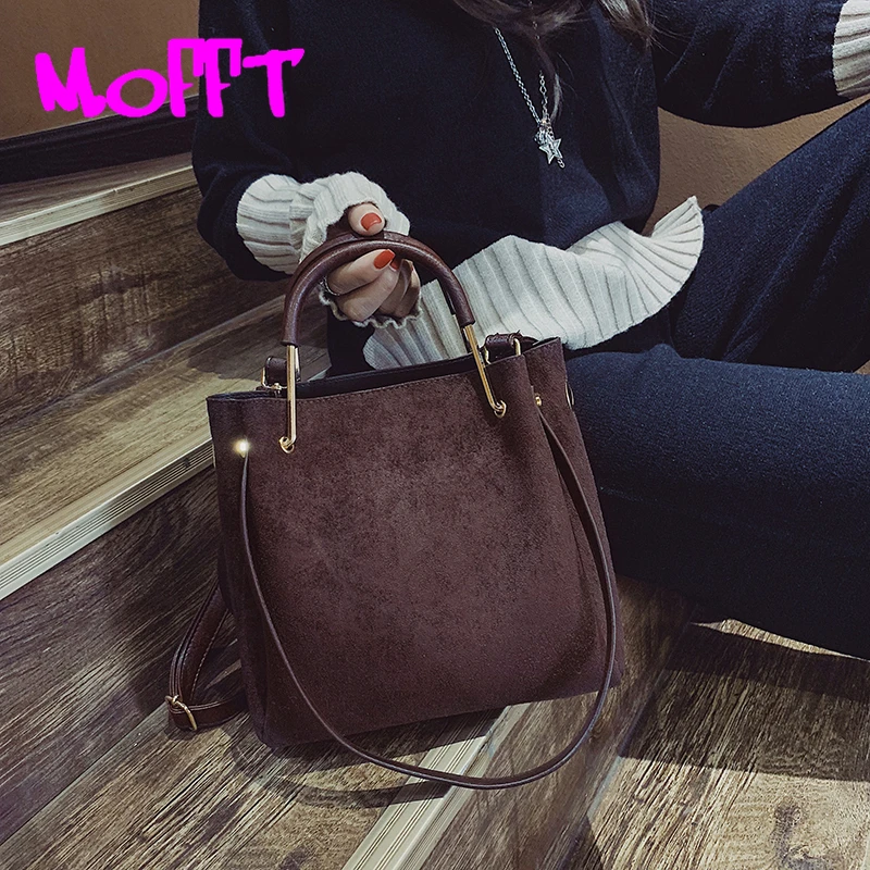 

2018 New Arrival Women Hand Bags Suede Retro Zipper Solid Colors Messenger Bags Crossbody Bags 3colors Fashion Girl Friend Gift