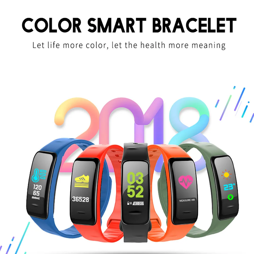 C1Plus небольшой и мощный BT монитор сердечного ритма Смарт Браслет Фитнес браслет длительный срок службы#89
