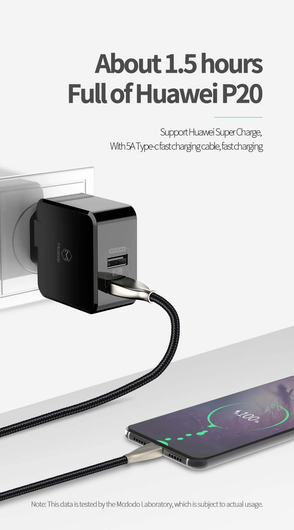 Mcdodo EU/UK адаптер USB зарядное устройство 5A супер быстрая зарядка SCP для HUAWEI P30 mate 20 pro зарядное устройство для мобильного телефона VOOC для OPPO xiaomi